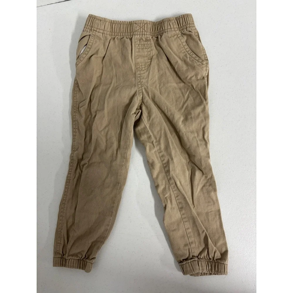 Wrangler Khaki Joggers & Carters Camo Fleece Pants Set Boys 4T W23F543TRA
